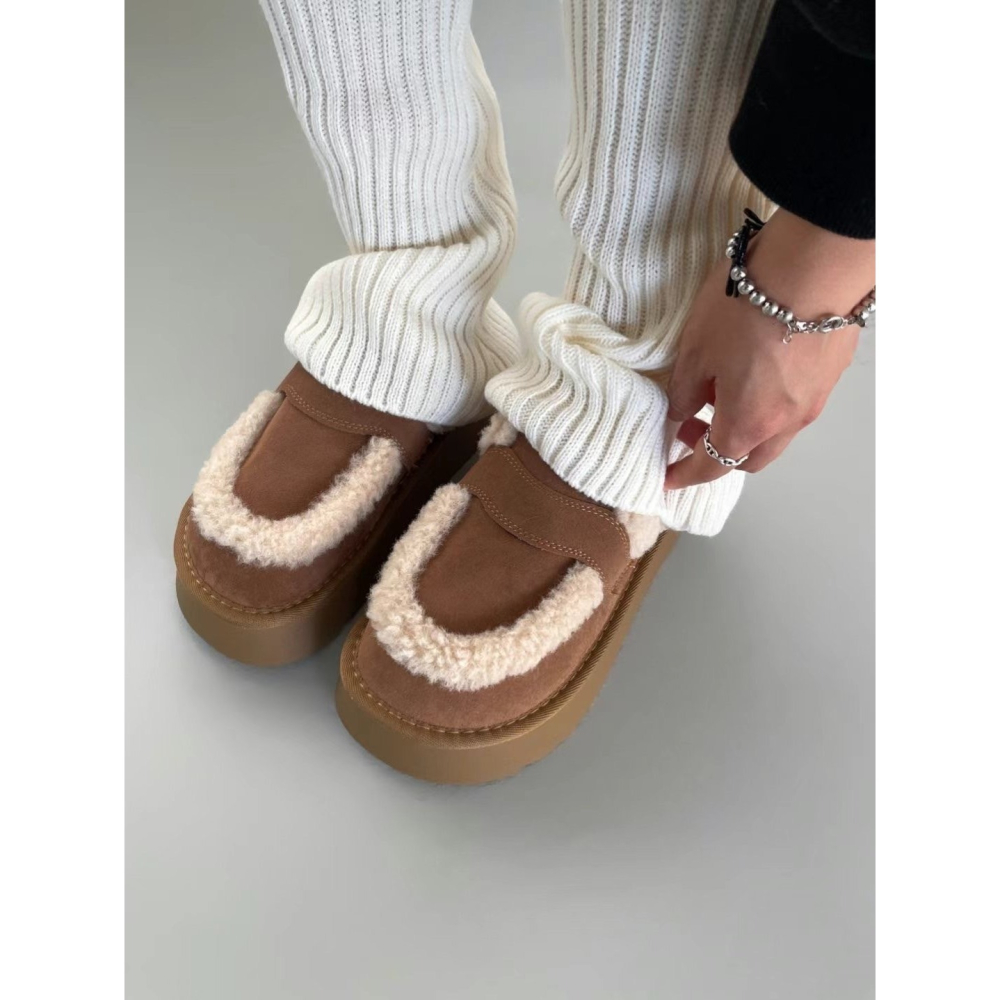 韓國PLA超可愛餅乾泰迪懶人拖鞋雪靴-細節圖3