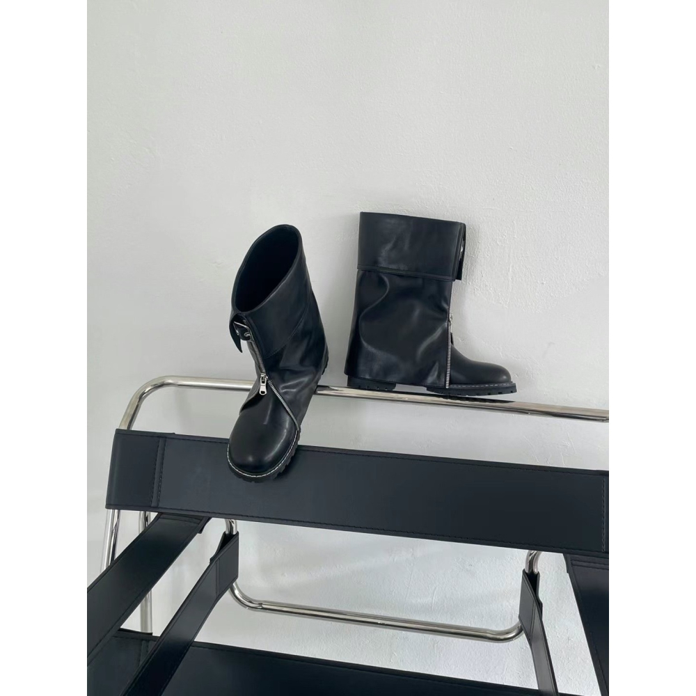 韓國PLA時髦下開V鏈短筒褲靴-細節圖3