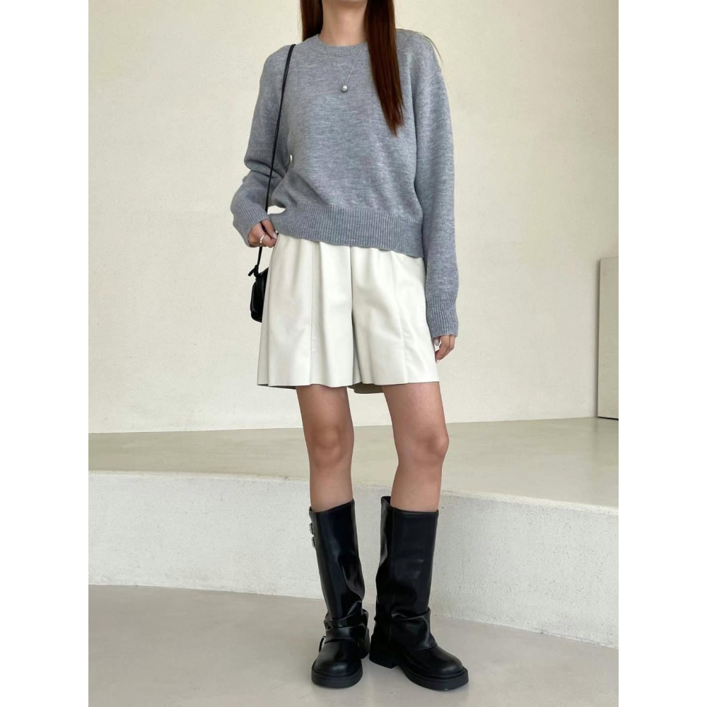 韓國ELF 熱銷款 直筒開鏈褲靴-細節圖4