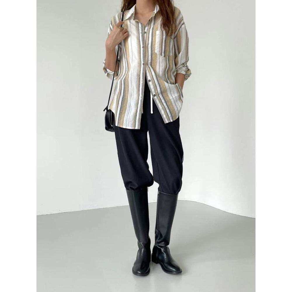 韓國ELF基本款 全素低跟剪頭長靴-細節圖4