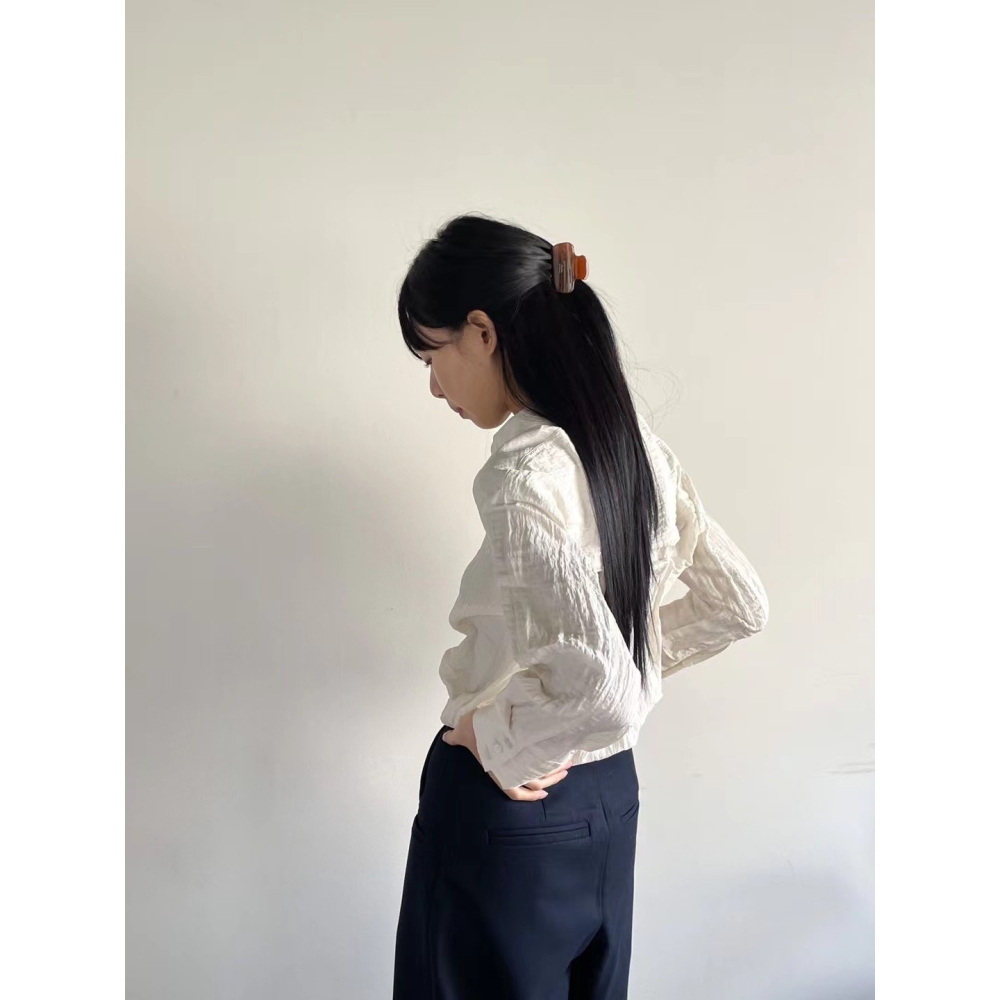 韓國髮飾NYU 牛奶糖迷你鯊魚夾-細節圖4