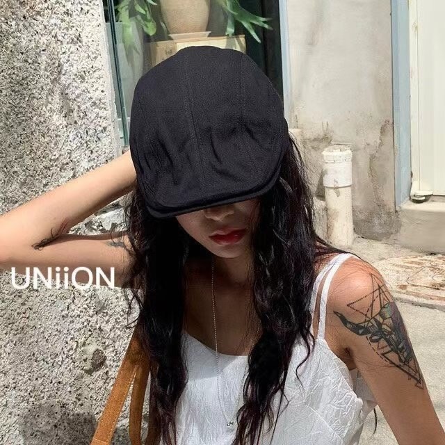 韓國UNI復古褶皺扣環式鴨舌帽-細節圖2