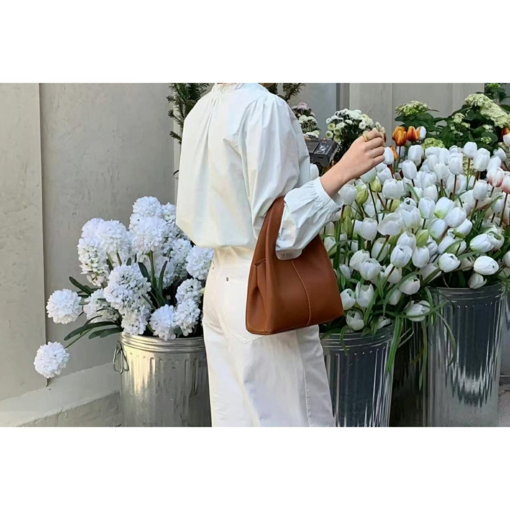 韓國TRO 初春糖果純色法式手提斜挎包-細節圖2