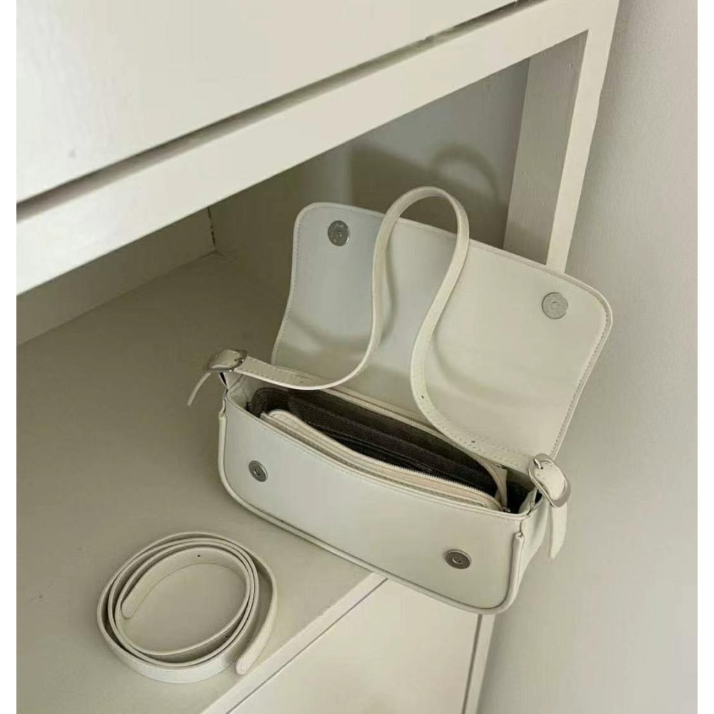 韓國TRO 高級感極簡法式法棍腋下手提包-細節圖9