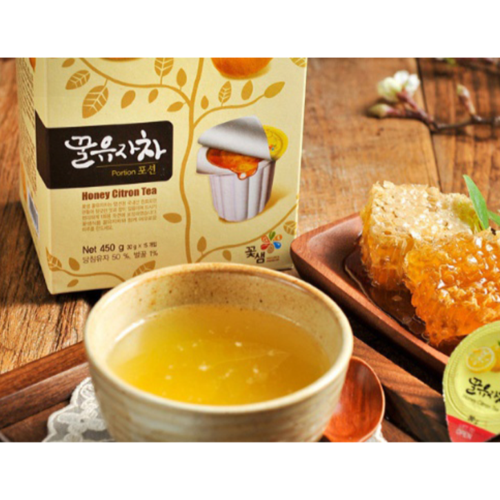 韓國 花泉 膠囊蜂蜜柚子茶球 禮盒 30公克×15個 伴手禮 冰熱飲 柚子醬 蜂蜜柚子茶 (隨身包)-細節圖3