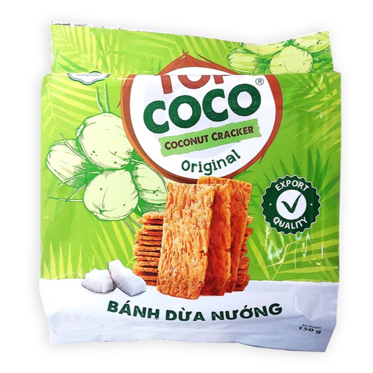 TOPCOCO 越南 峴港脆餅 椰子脆米餅 原味 綠豆 150g/袋 無麩質-規格圖4