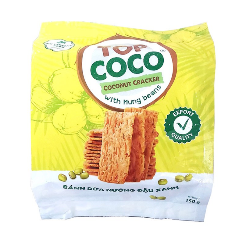 TOPCOCO 越南 峴港脆餅 椰子脆米餅 原味 綠豆 150g/袋 無麩質-規格圖4