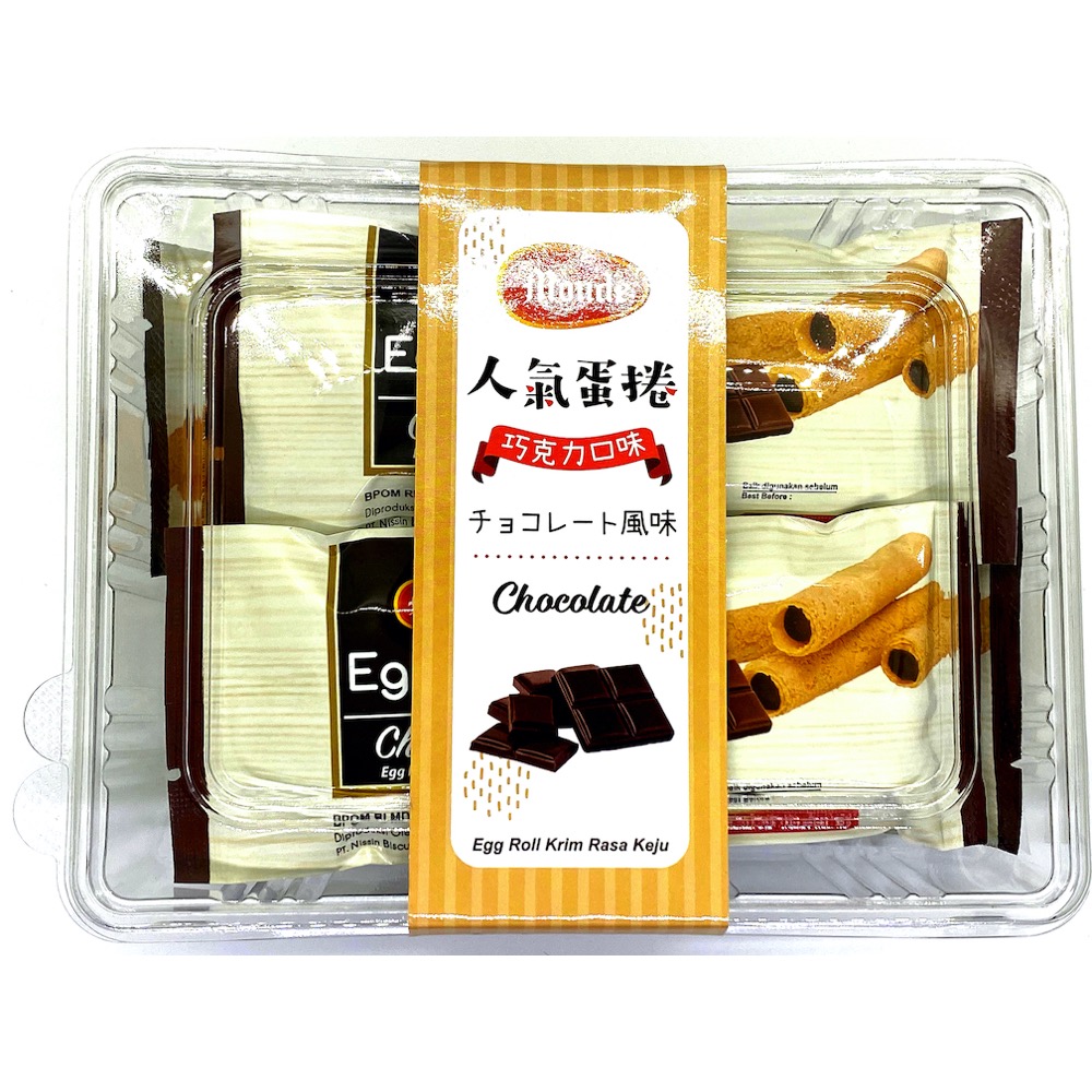 印尼 Monde 人氣蛋捲 日清 Nissin 夾心蛋捲 巧克力/起司口味 210g(35g*6包入)-規格圖3