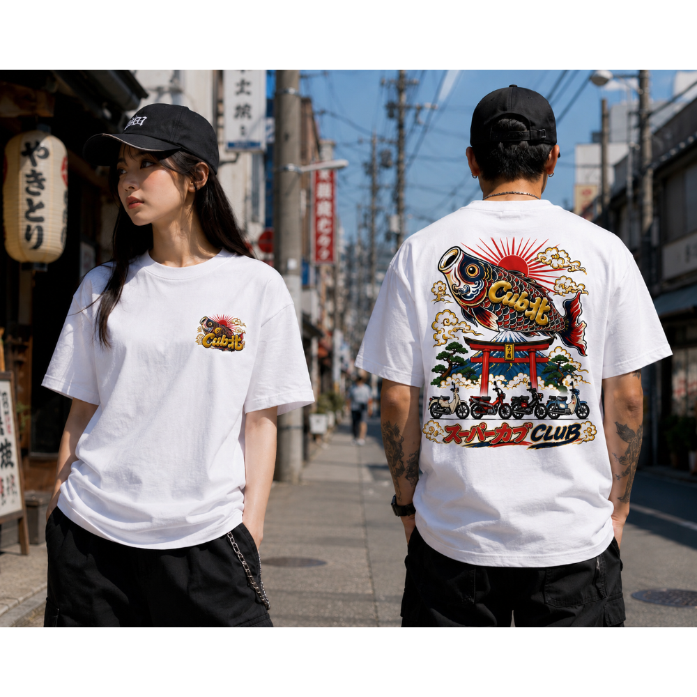 Cub北 第二彈 鯉魚旗 カブ魂 T-shirt 短T super cub club-細節圖2