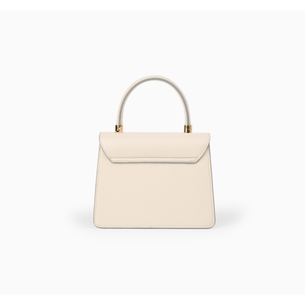 YV質感壓印手提兩用包-白-細節圖4