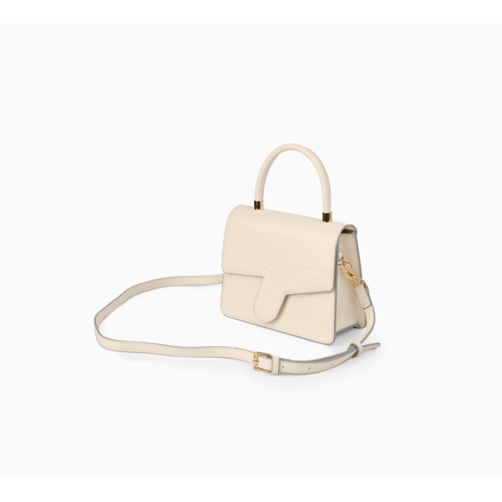 YV質感壓印手提兩用包-白-細節圖7