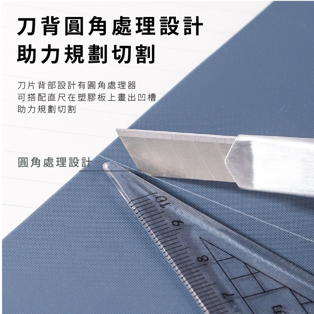 【高碳鋼美工刀刀片】SK5黑碳鋼 白鋼 0.6mm加厚款 刀片角度60° 小號刀片 大號刀片 切割-細節圖4