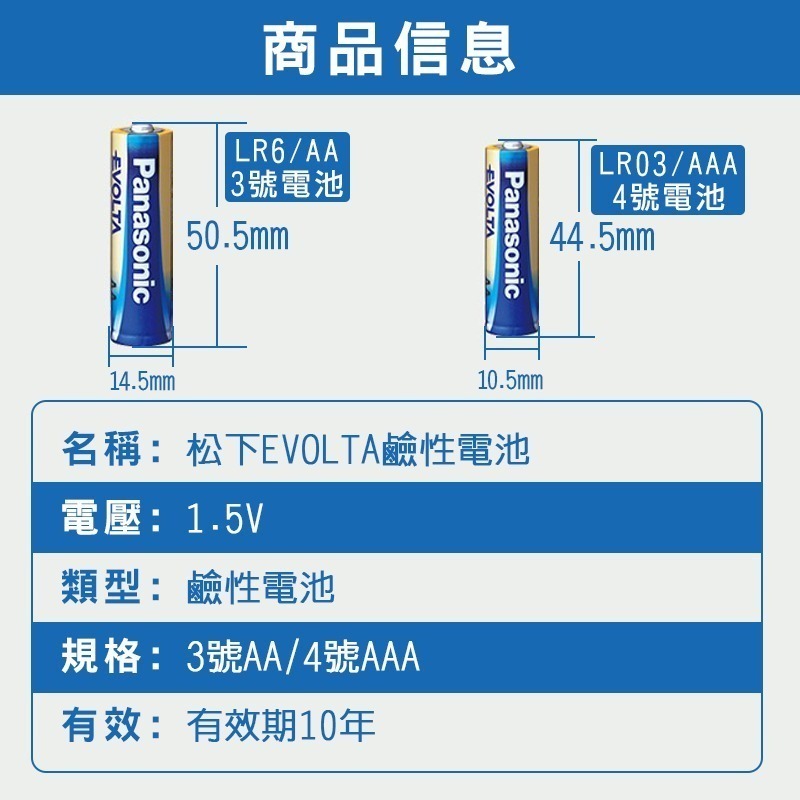 【Panasonic國際牌】 鈦元素EVOLTA 鹼性電池 4號AAA 3號AA 3C數位產品 不漏液-細節圖7