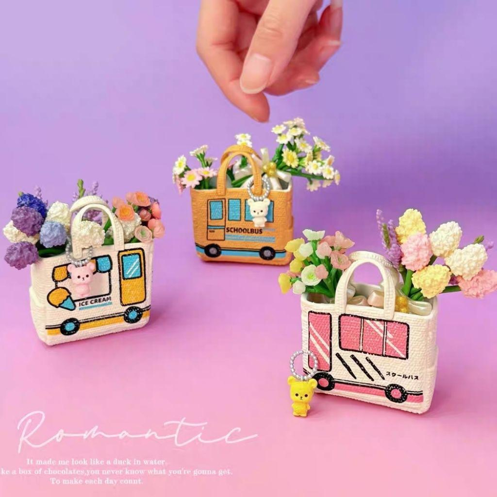 微縮 袖珍 絲果兔兔醬 媽媽包 校車 冰淇淋車 蠟筆小新 絲果兔 絲果兔兔 迷你 玩具-細節圖4