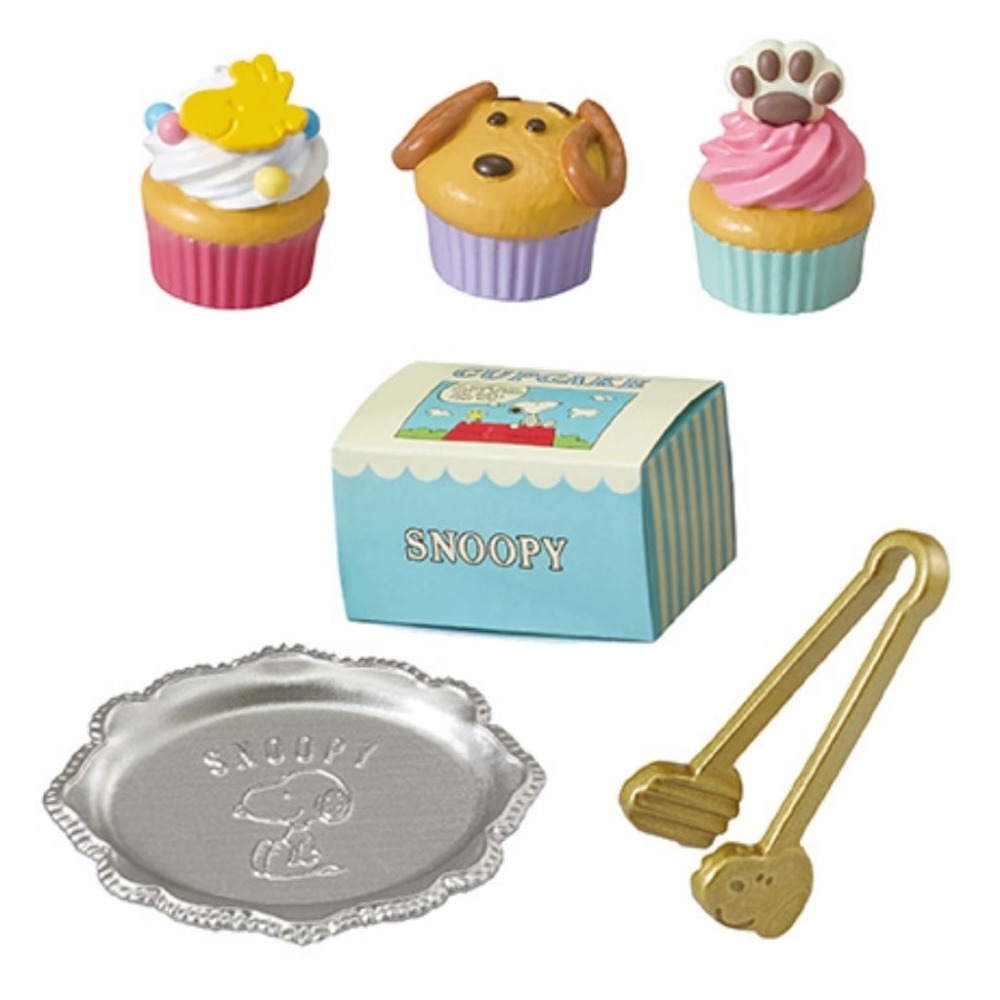 RE-MENT 盒玩 史努比美式甜點店 史奴比 甜點 蛋糕 蛋糕櫃 聖代 蘇打飲料 杯子蛋糕 食玩 盒玩-規格圖1