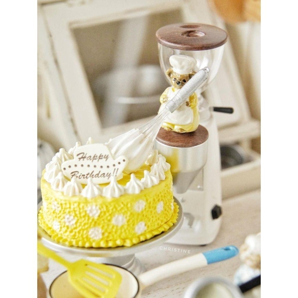 CZhouse 微縮 小熊廚師調味罐 鹽罐 糖罐 胡椒罐 袖珍-細節圖4