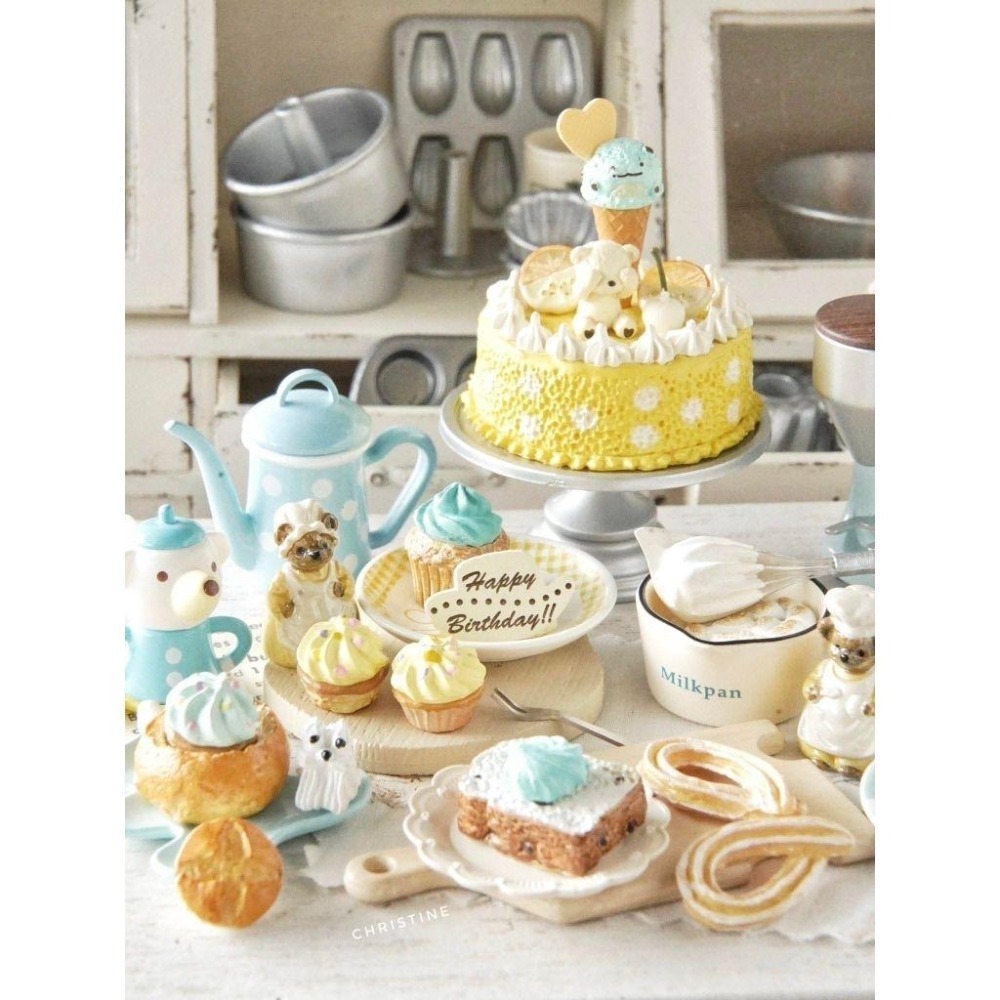 CZhouse 微縮 小熊廚師調味罐 鹽罐 糖罐 胡椒罐 袖珍-細節圖7