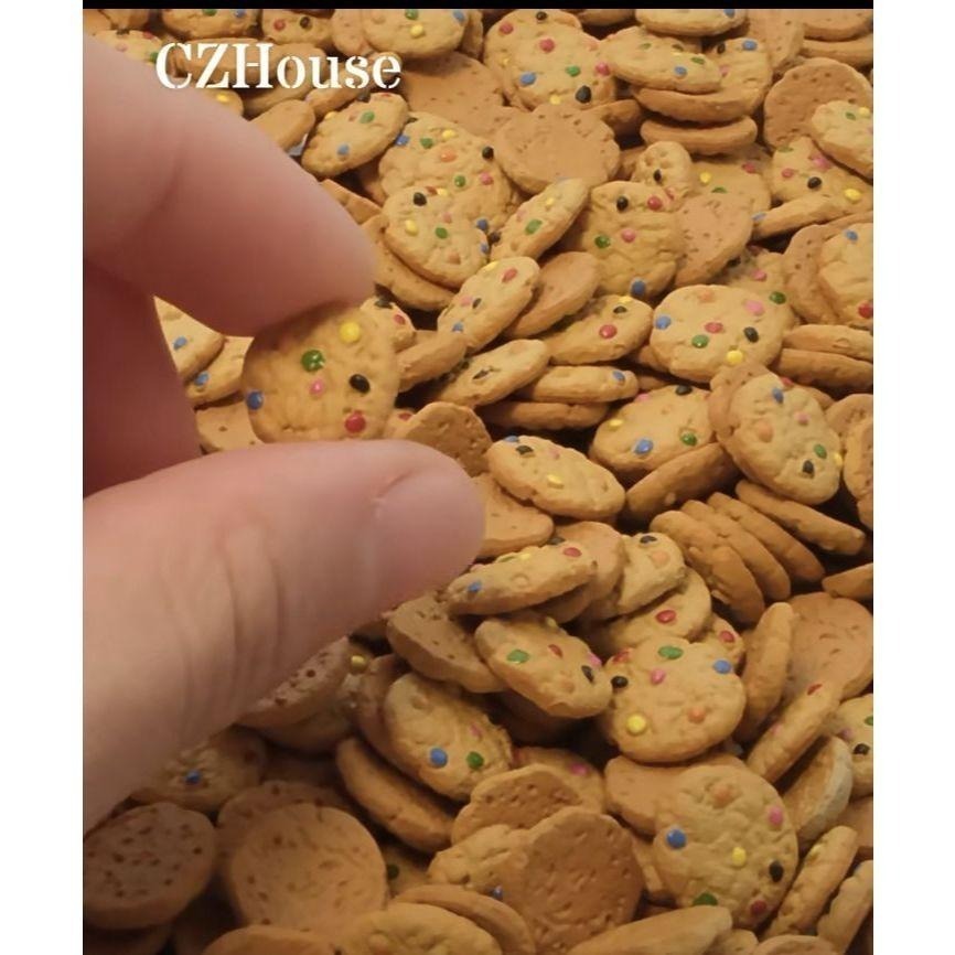 Czhouse 微縮 迷你 彩色巧克力豆餅乾 袖珍 食玩 盒玩-細節圖2