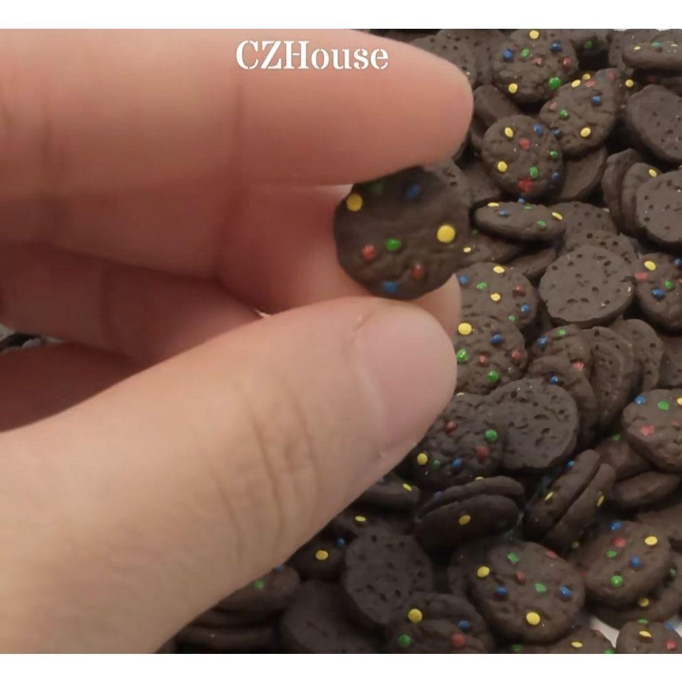 Czhouse 微縮 迷你 彩色巧克力豆餅乾 袖珍 食玩 盒玩-細節圖3