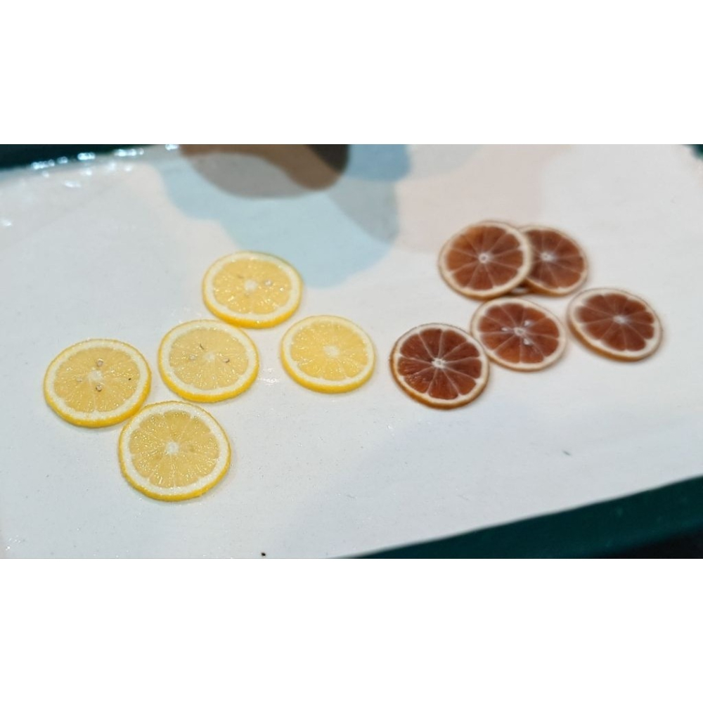 微縮 手作 檸檬片 檸檬乾 檸檬切片 食玩 玩具-細節圖2