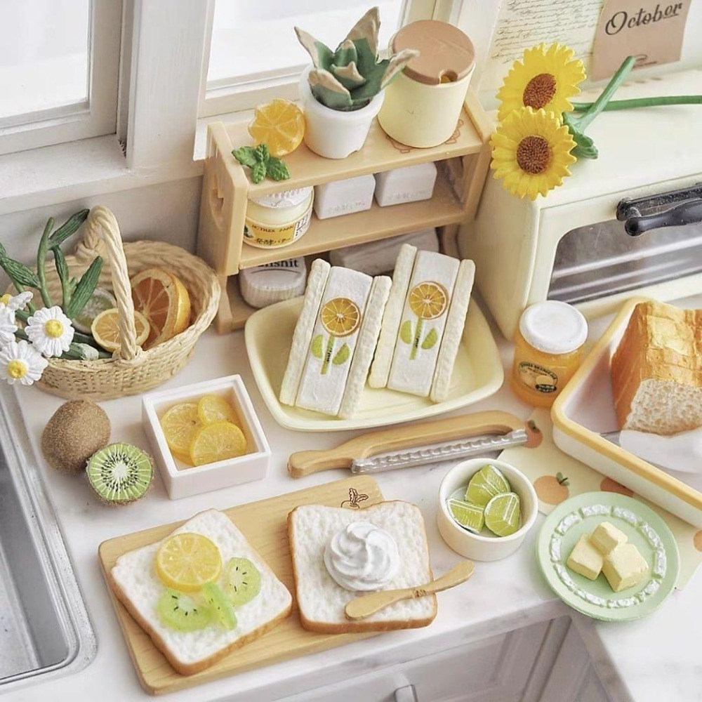 微縮 迷你 絲果兔兔醬 絲果兔兔 三明治 水果三明治 絲果兔 食玩 袖珍-細節圖2