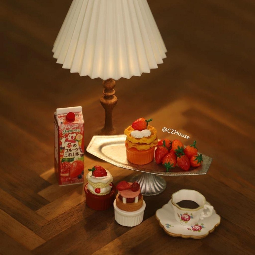 微縮 czhouse 舒芙蕾 原味 巧克力 抹茶 袖珍 食玩-細節圖5