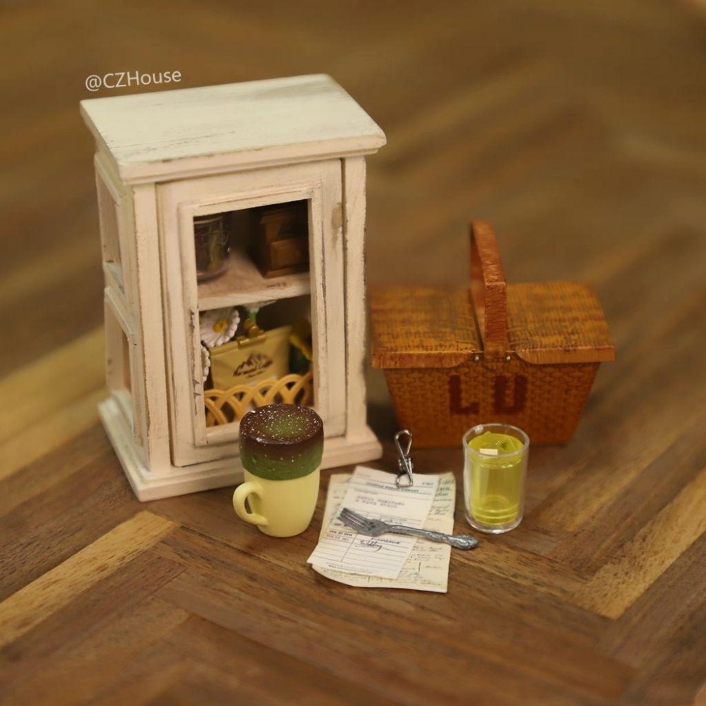 微縮 czhouse 舒芙蕾 原味 巧克力 抹茶 袖珍 食玩-細節圖7