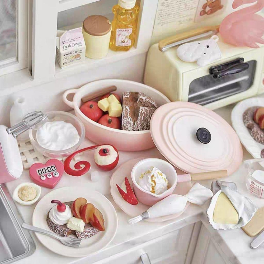 微縮 絲果兔兔醬 絲果兔 絲果兔兔 仿鐵鍋 仿琺瑯鍋 迷你 袖珍 食玩-細節圖3