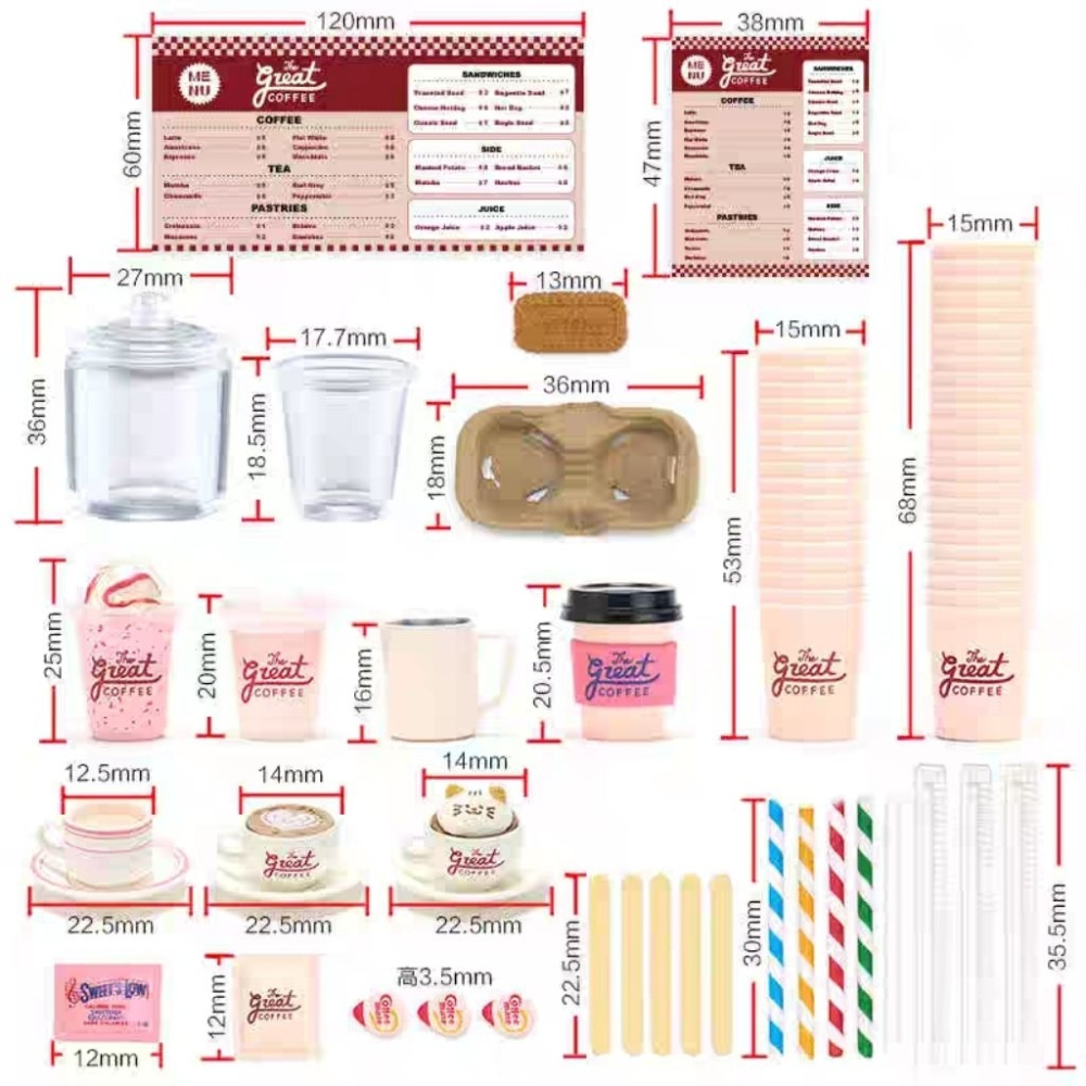 ues 咖啡日記 彩虹咖啡杯 動物杯 有意思迷你玩具 微縮 袖珍 迷你-細節圖8