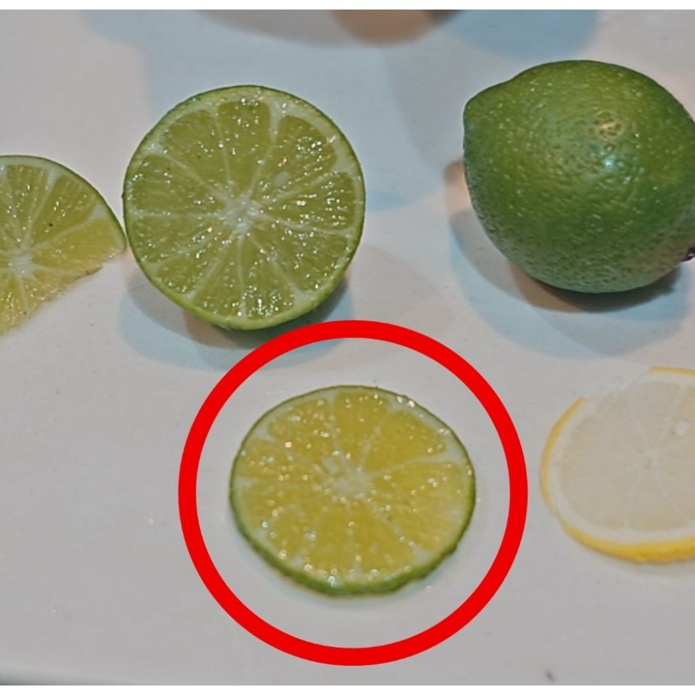 手作 微縮 檸檬 切片 切角 整顆 綠檸檬 食玩 袖珍-規格圖2