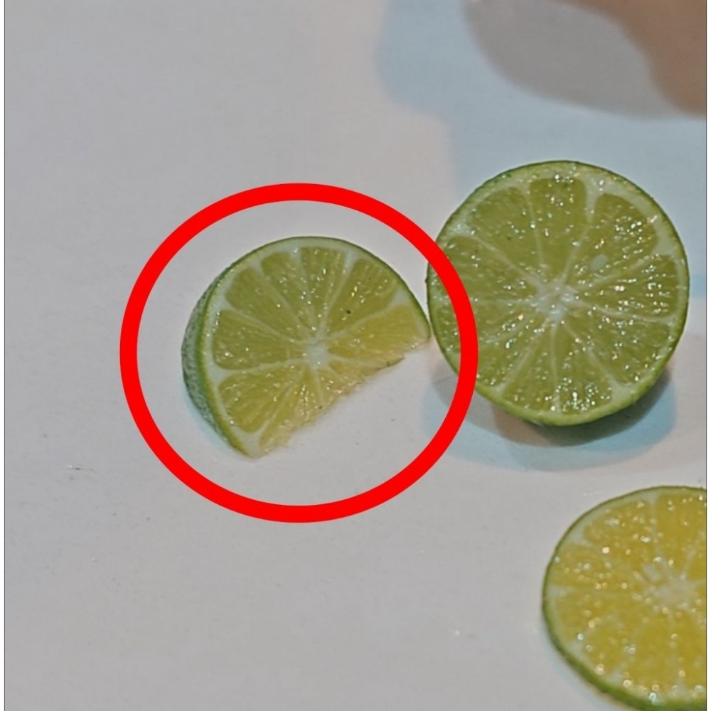 手作 微縮 檸檬 切片 切角 整顆 綠檸檬 食玩 袖珍-規格圖2