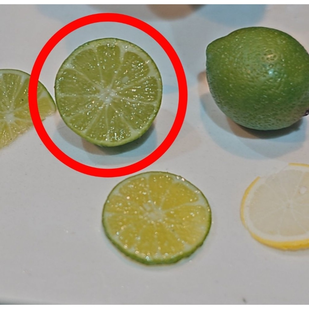 手作 微縮 檸檬 切片 切角 整顆 綠檸檬 食玩 袖珍-規格圖2