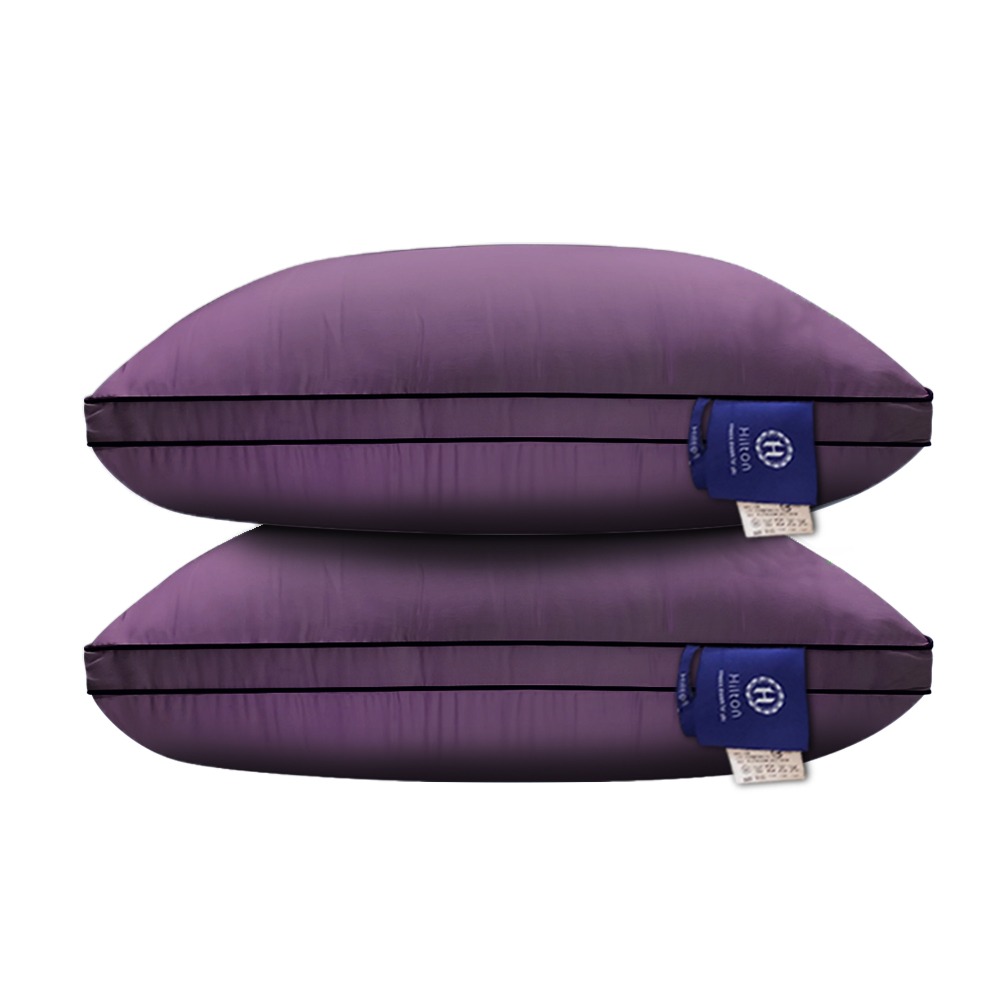 【Hilton 希爾頓】黛紫風情100%萊賽爾60支紗獨立筒枕(枕芯x1+枕套x1/透氣枕/枕頭)(B0117-L)-細節圖2