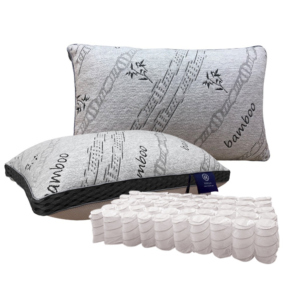 【Hilton 希爾頓】3D透氣竹炭獨立筒枕(涼感枕/透氣枕/竹炭枕/枕頭)(B0092-X)-細節圖2