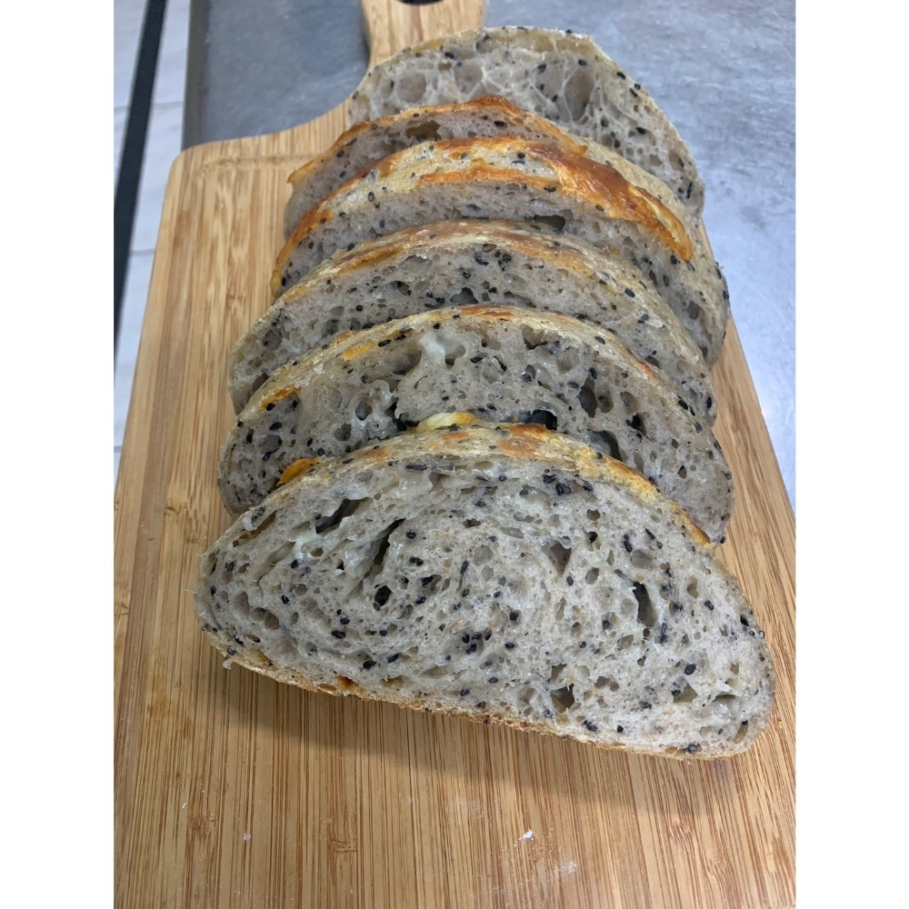 有機糙米黑芝麻乳酪酸種麵包(無油無糖無蛋)奶素-細節圖2