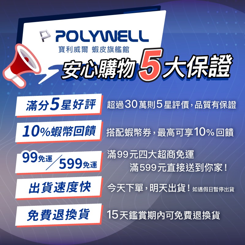 新韻收藏家 台灣POLYWELL USB3.0 SD/TF高速讀卡機 USB-A Type-C雙插頭 附掛繩 寶利威爾-細節圖10