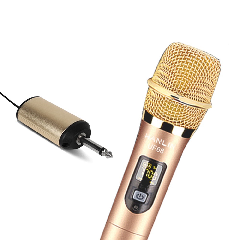 隨插即用UHF液晶顯示無線麥克風無線麥克風 一拖二 家庭KTV 一對二無線麥克風 防嘯叫麥克風 智能數顯 直播麥克風無線-細節圖2