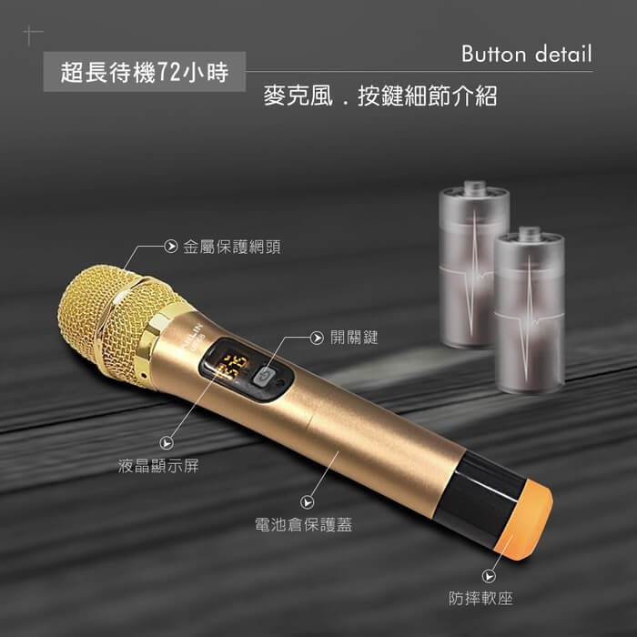 隨插即用UHF液晶顯示無線麥克風無線麥克風 一拖二 家庭KTV 一對二無線麥克風 防嘯叫麥克風 智能數顯 直播麥克風無線-細節圖4