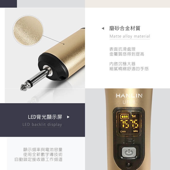 隨插即用UHF液晶顯示無線麥克風無線麥克風 一拖二 家庭KTV 一對二無線麥克風 防嘯叫麥克風 智能數顯 直播麥克風無線-細節圖9