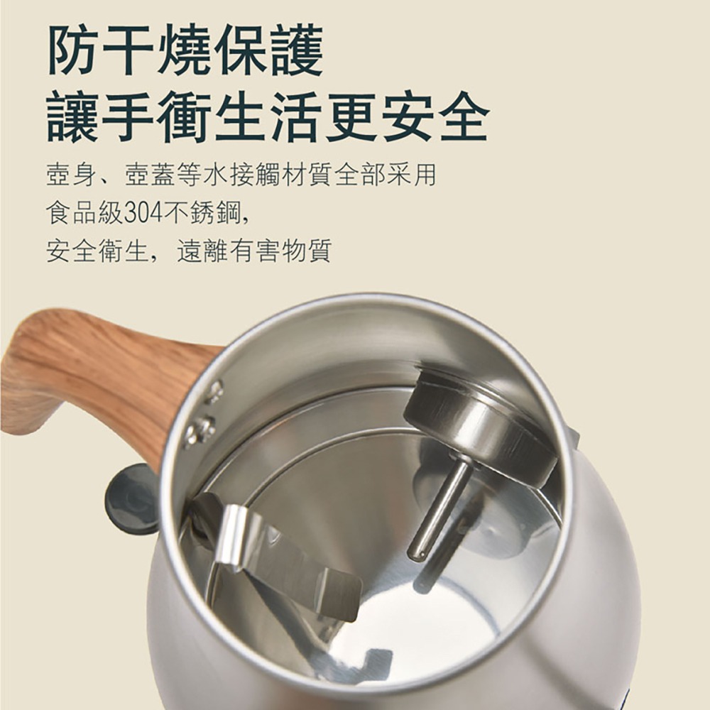 快煮壺 溫度計細口壺 不鏽鋼快煮壺 電茶壺 泡茶電熱水壺 咖啡手沖壺-細節圖5