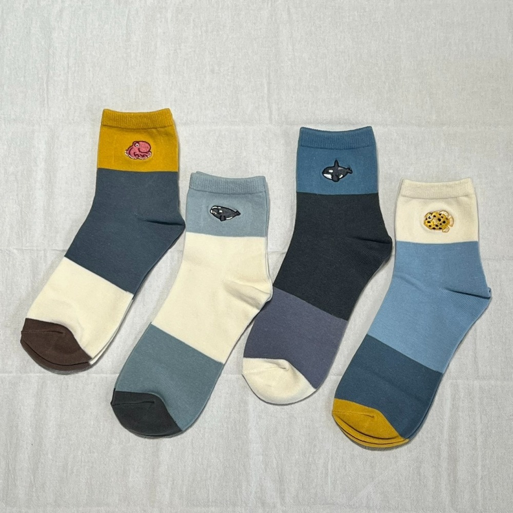 「海洋生物刺繡襪」花蓮日日 Hualiendaily-細節圖2