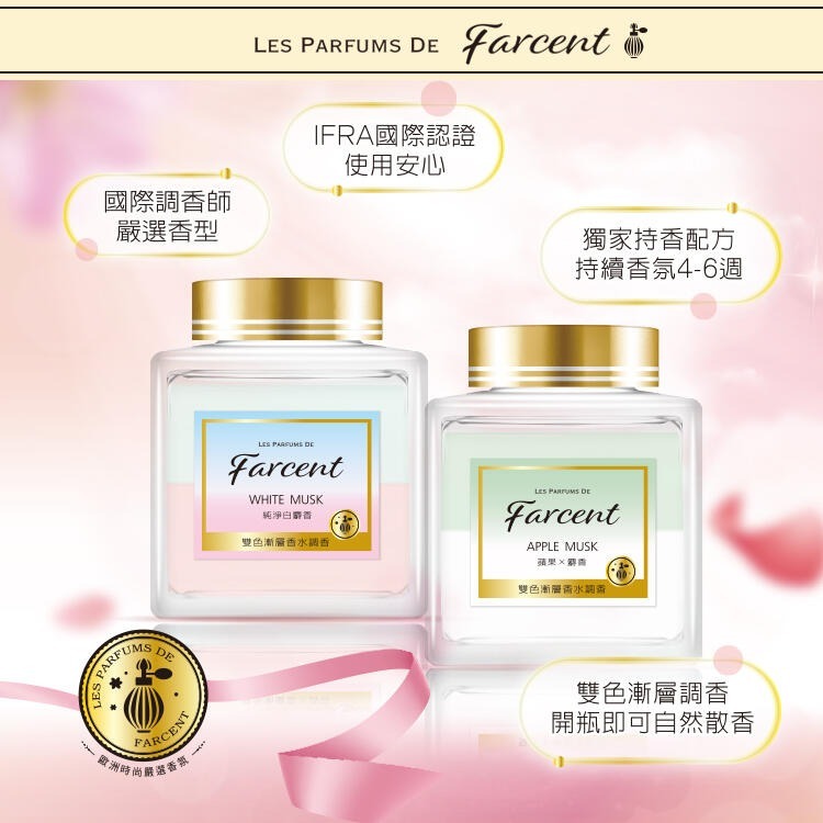 【Max魔力生活家】快速出貨 花仙子 Farcent 香水 室內香氛膏 淨白麝香 蘋果麝香 櫻花麝香 150g 超低價-細節圖6