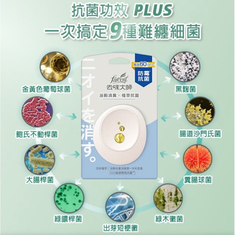 【Max魔力生活家】 去味大師 抗菌浴廁消臭劑 植萃抗菌 沐光皂香 晨曦麝香 淨柔花香 朝露凝香 四種口味 低價-細節圖7