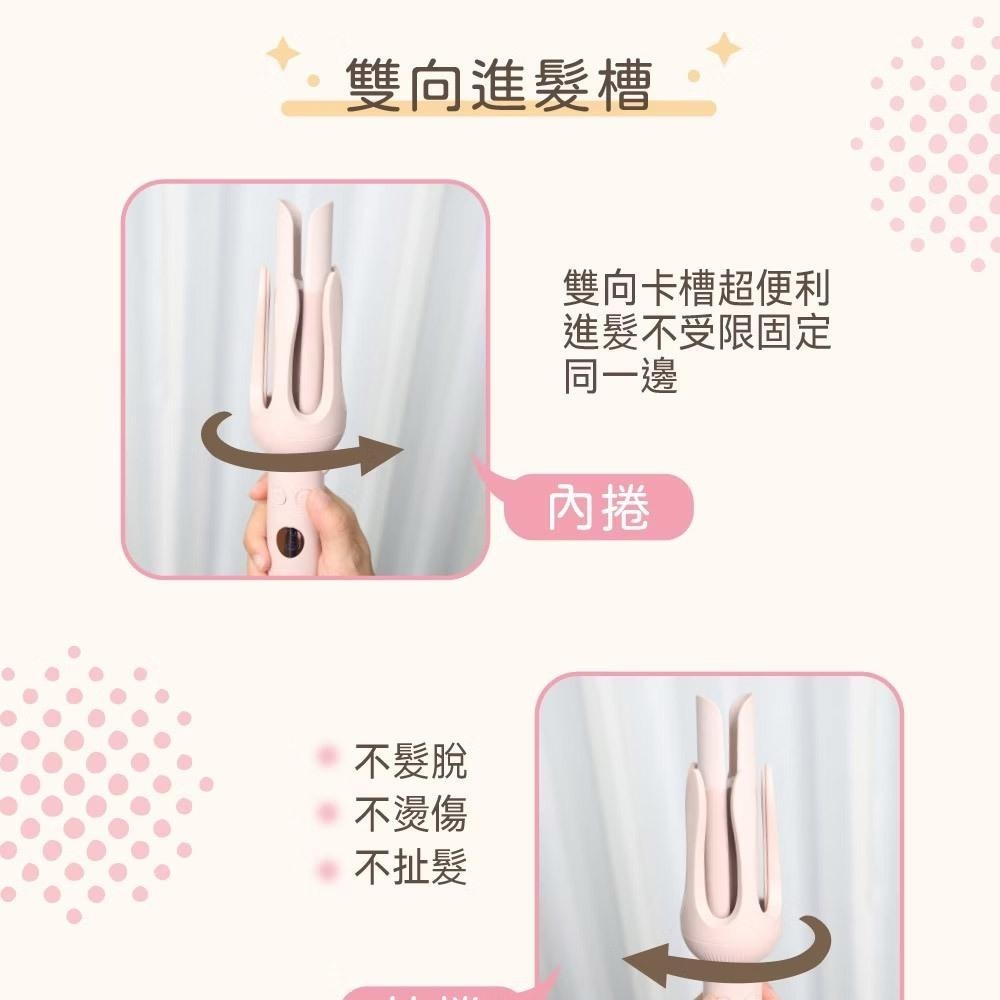 【Max魔力生活家】ISITO負離子自動捲髮造型器 IS-24E01DH 淡奶茶/淡藕荷 雙向自動捲髮、輕鬆上手不NG-細節圖3