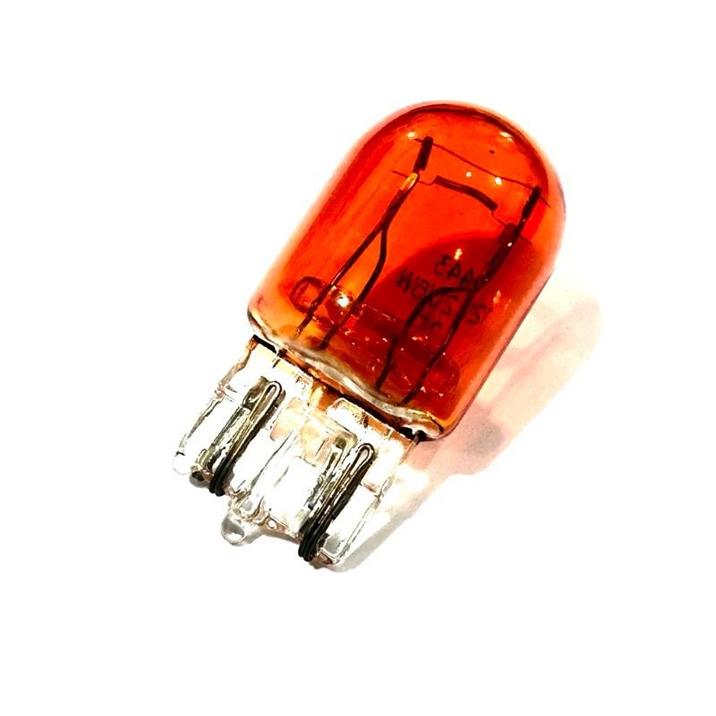 【Max魔力生活家】台製 T20 黃光 雙芯燈泡 大炸彈 琥珀色 7443A 12V 21W/5W 方向燈燈泡-細節圖2