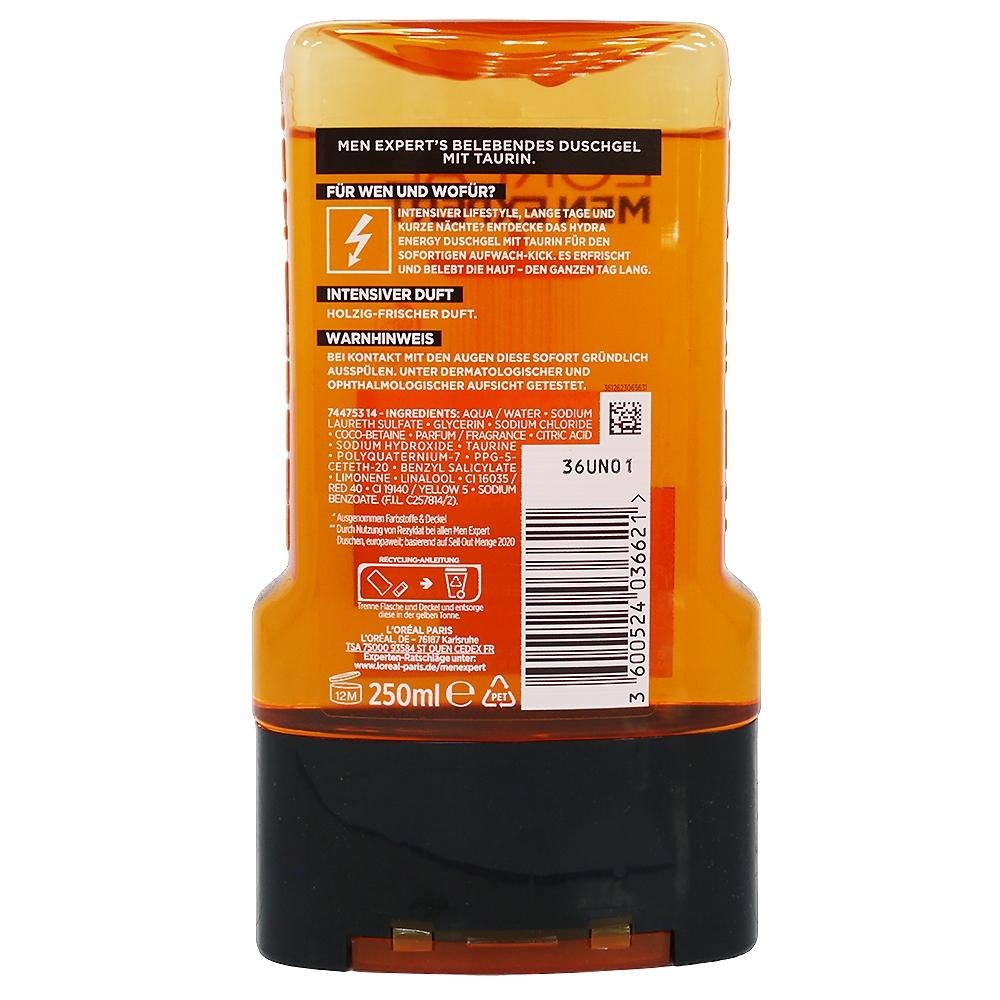 【Max魔力生活家】 L＇OREAL MEN EXPERT 男仕牛磺酸薄荷 三合一 五合一沐浴乳(250ml)-細節圖3