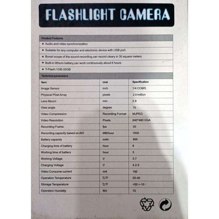 【Max魔力生活家】 LED手電筒內建攝影鏡頭(特價中~可超取)-細節圖4