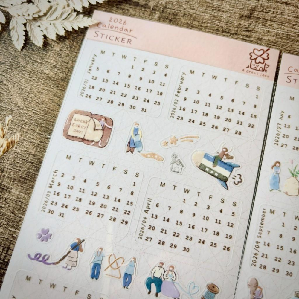 [好築藝創作]2026 Calender｜月曆PET貼紙 貼紙-細節圖5