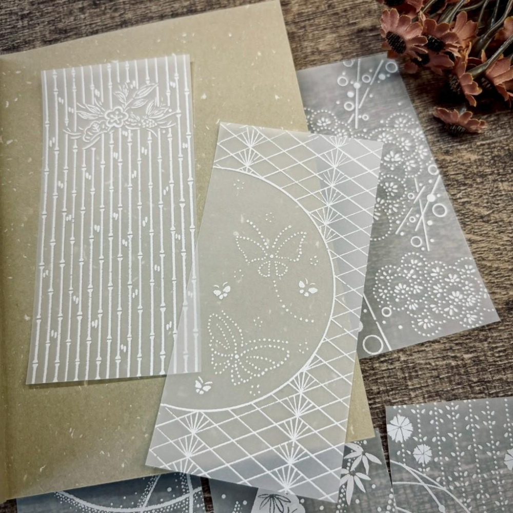 [好築藝創作]Hana Palette-Spring  日式窗花調色盤-春｜描圖紙便箋 拼貼素材-細節圖2