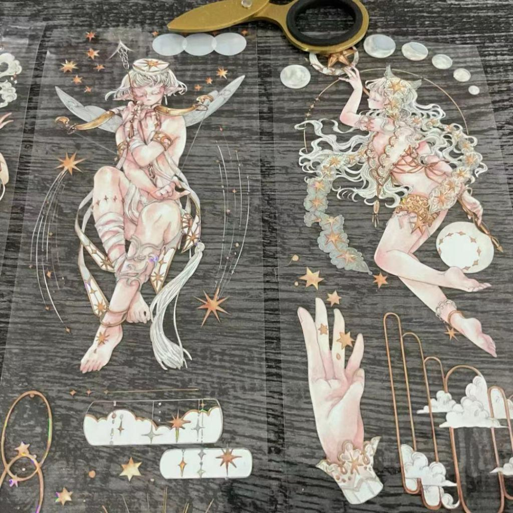 Pei Pei Studio｜白晝晨星｜亮面PET 分裝紙膠帶-細節圖4